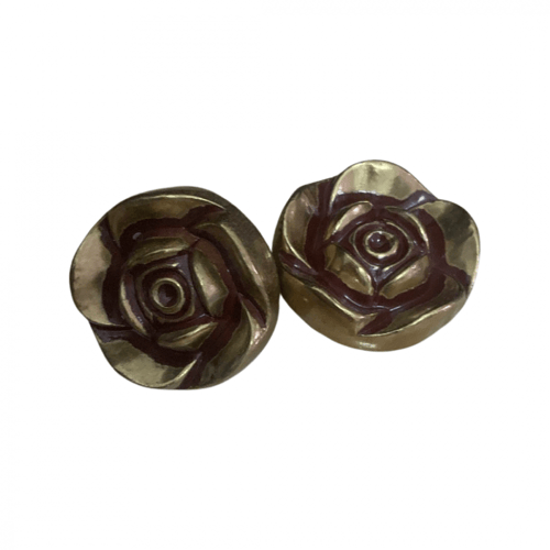 2 حبات مقابض يد ذهبي