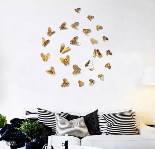 3قطع فراشات ب 3 مقاسات مختلفه لتزين اعمال الريزن و...