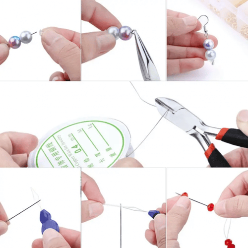 علب للاكسسورات مع ملقاط متوفر لونين اكثر من 50 قطع...