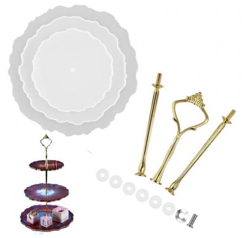 بكج قالب الادوار ثلاثي مع شياله فضي او ذهبي