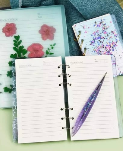 حلقات معدنيه الدفتر 6 قطع قطر 2.4 سم