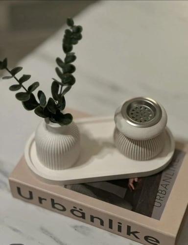 صحون مباخر لون فضي