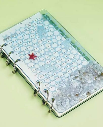 حلقات معدنيه الدفتر 6 قطع قطر 2.4 سم