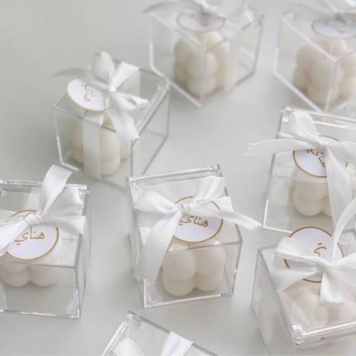 علب اكريلك شفافه مقاس 5-5