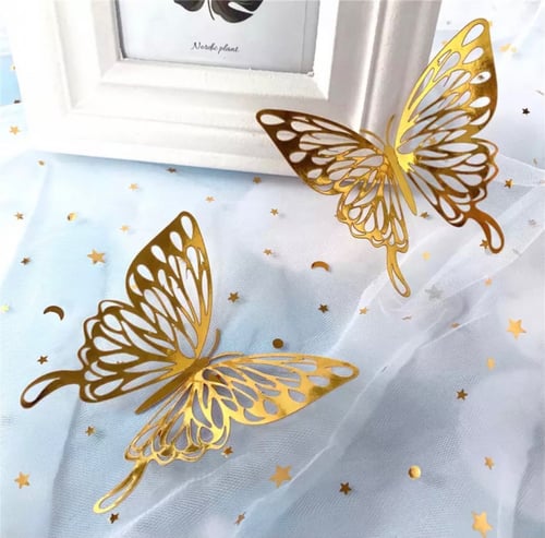 3قطع فراشات ب 3 مقاسات مختلفه لتزين اعمال الريزن و...