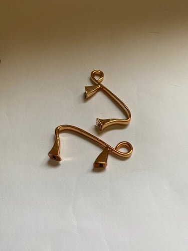 مسكات لون برونزي مقاس 7 زوجين