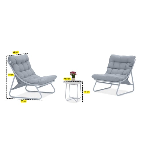 جلسة خارجية ل شخصين مع طاولة دائرة BY-S002 3PCS SO...