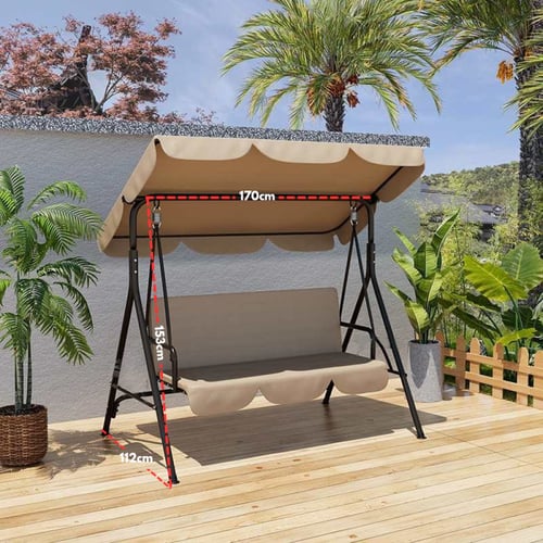 أرجوحة خارجية بثلاث مقاعد