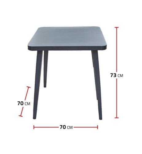 طاولة طعام معدني خارجي 70*70*73 سم