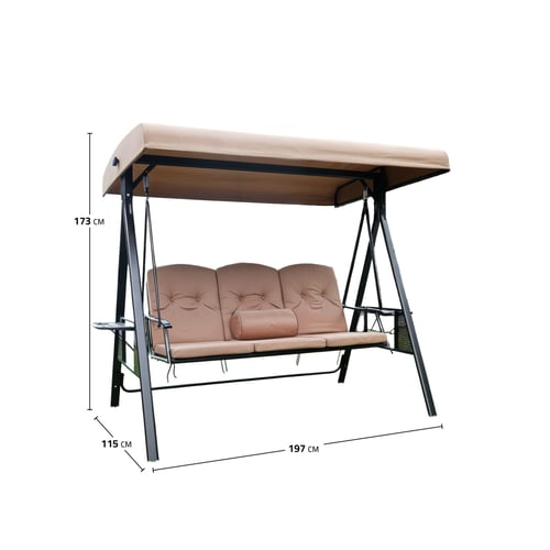 أرجوحة خارجية بثلاث مقاعد