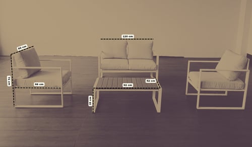 طقم جلسة خارجية ل 4 أشخاص 4PCS SOFA SET BY-25018