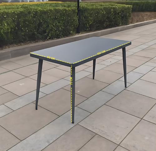 طاولة طعام معدني خارجي 150*80*73 سم