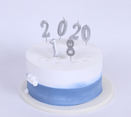 شموع أرقام فضي | Sliver Numbers Candles