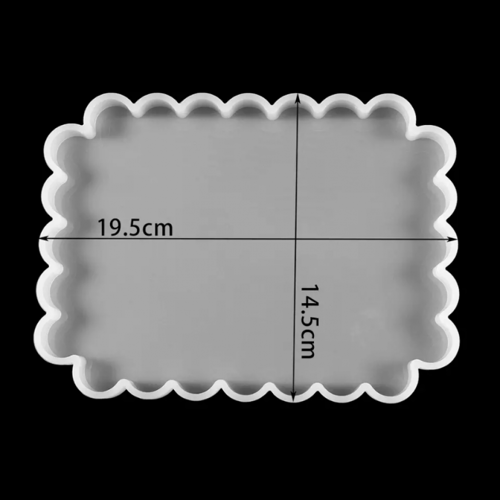 قالب مستطيل متعرج مقاس 19