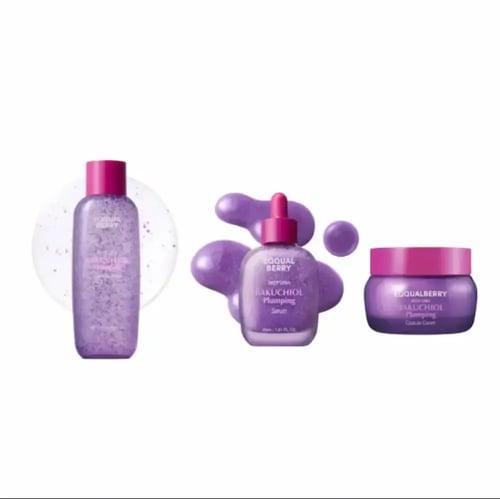 مجموعة EQQUALBERRY Bakuchiol Plumping للعناية بالب...