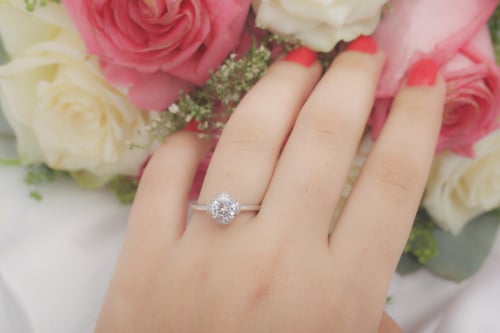 خاتم نسائي انيق فضة