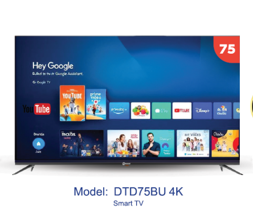 شاشة دانسات نظام جوجل 75 بوصة تردد 60 هرتز