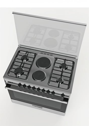 فرن جليم غاز 60*90، (4) عيون غاز، (2) عيون كهرباء،...