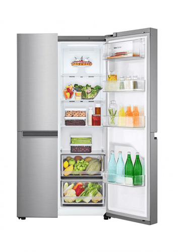 ثلاجة ال جي دولابي 22.8 قدم فضي بلاتيني