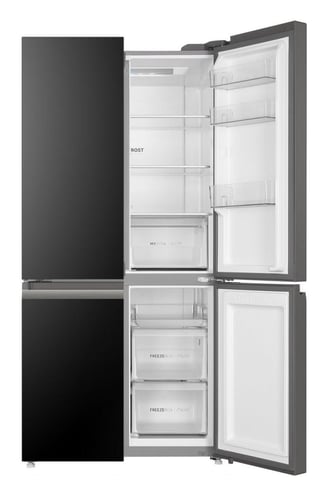 ثلاجة هاير دولابي 20.6 قدم إنفيرتر زجاج أسود