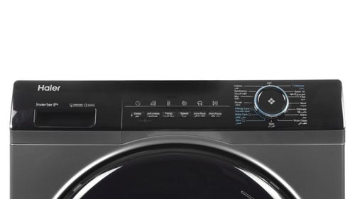 غسالة هاير امامي 8 كجم تجفيف 75% انفرتر فضي