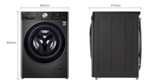 غسالة ال جي اتوماتيك تعبئة أمامية 12 كجم, تجفيف 75...