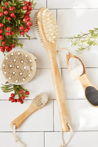 مجموعة فرش الاستحمام بمكونات طبيعية