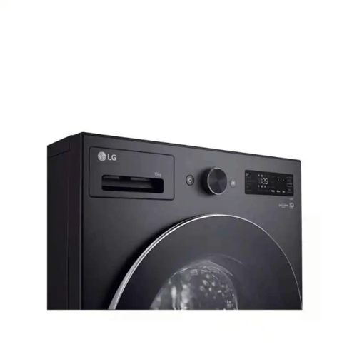 غسالة ال جي تعبئة امامية 15 كجم واي فاي، فضي غامق