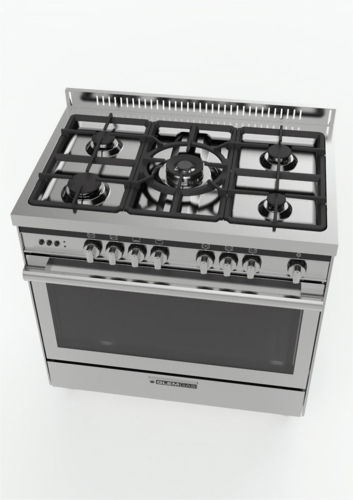 فرن جليم غاز 60*100، (5) عيون غاز، مروحة، مقلاة هو...