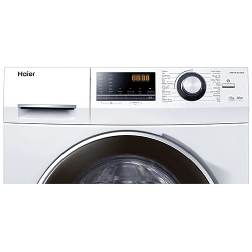 غسالة هاير امامي 10 كجم, تجفيف 75% بخار