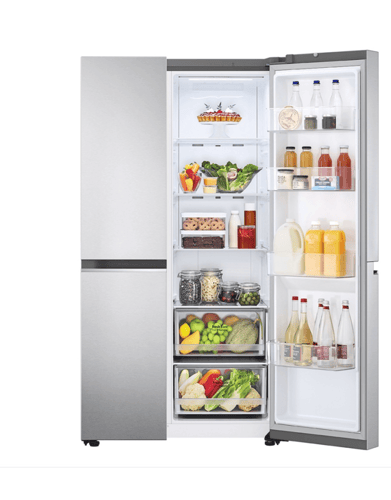 ثلاجة ال جي دولابي فضي 28.2 قدم