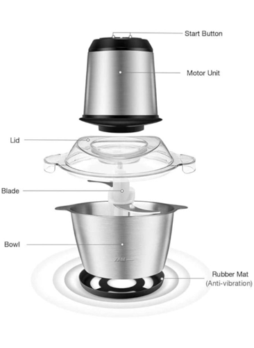 مفرمة خضار كولين 2 لتر – 350 واط – ستيل