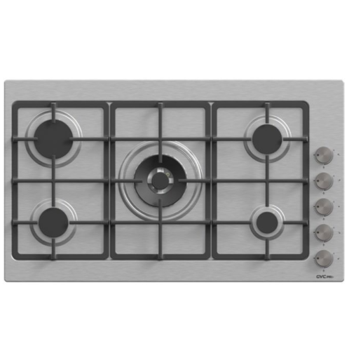 غاز 5 عيون سطح 90x60 شعلات نحاس جي في سي برو