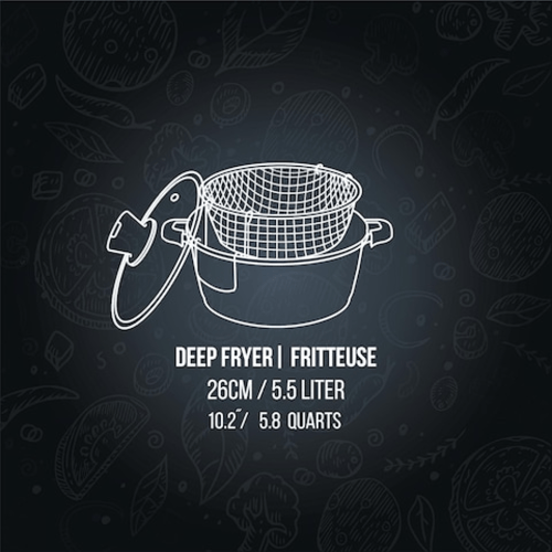 مولر كيتشن قلاية عميقة مع سلة قلي سلكية 26 سم 5.5...