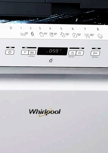 غسالة صحون ويرلبول 8 برامج، 2 رف، 14طقم، الحاسة 6...