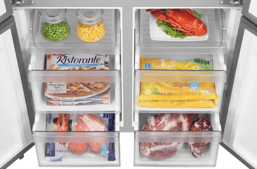 ثلاجة هاير دولابي 20.6 قدم إنفيرتر زجاج أسود