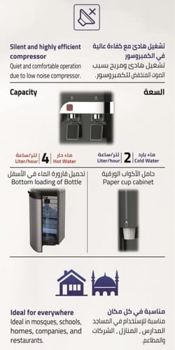 برادة ماء زترست ، حار/بارد، 60/50 هرتز-أستيل