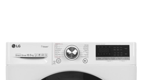 ال جي غسالة أتوماتيك تعبئة أمامية، 10.5 كجم، تجفيف...