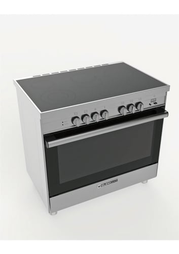 مطبخ جليم غاز (كهرباء) 60*90، 5شعلات سيراميك ستيل