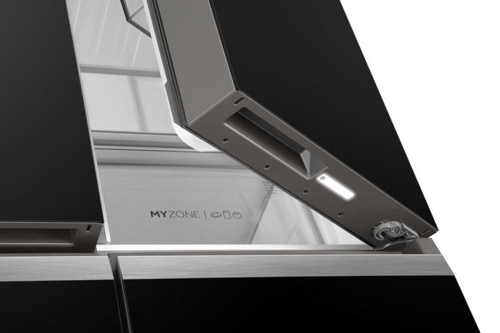 ثلاجة هاير دولابي 20.6 قدم إنفيرتر زجاج أسود