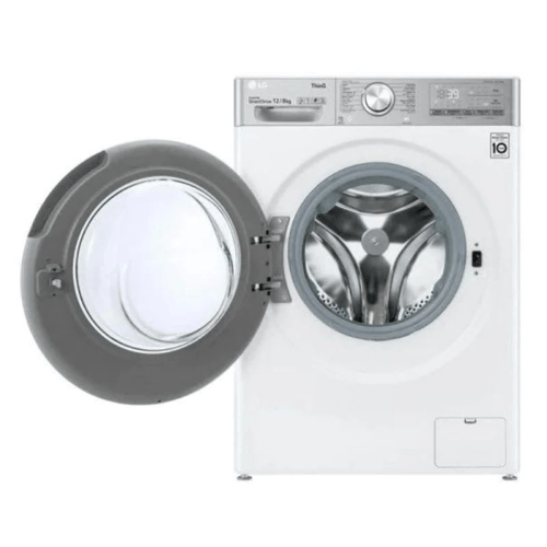 غسالة ال جي تعبئة امامية 12 كجم، تجفيف 8 كجم