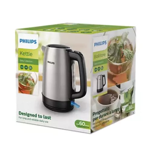 غلاية ماء فيليبس 2200 واط، سعة 1.7 لتر، استيل، لاس...