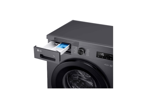غسالة ال جي اتوماتيك 7 كجم بخار، اسود