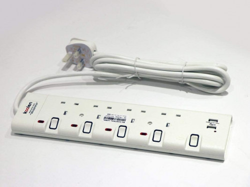 توصيلة كهربة 4 مخرج 3 متر USB