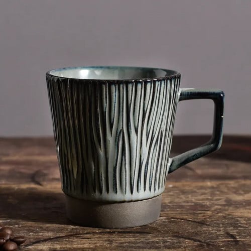 كوب سيراميك ريفي لون زيتي 350 مل