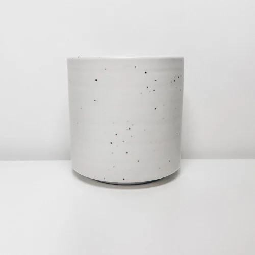 كوب سيراميك ابيض ريفي