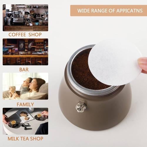 فلاتر قهوة ورقية لأداة موكابوت، 100 قطعة/ ( 60 ملم...