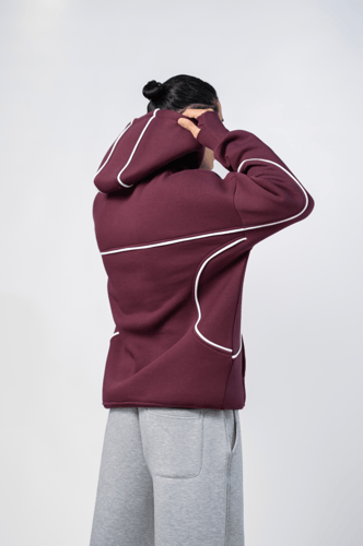 هودي - DropLine Hoodie OW - عنابي