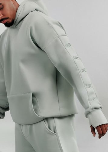 طقم تيفاني Sleeve Art Hoodie - OW