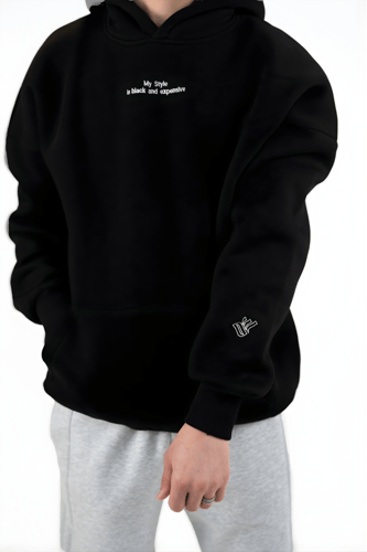 هودي - MY STYLE OW - أسود